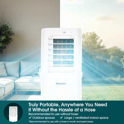 EUROPACE EHAC13DH1WH 4-IN-1 Hoseless Spot Cooler with Air Con Compressor