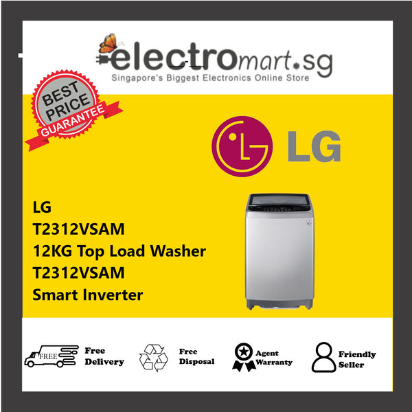 LG T2312VSAM 12KG Top Load Washer T2312VSAM Smart Inverter