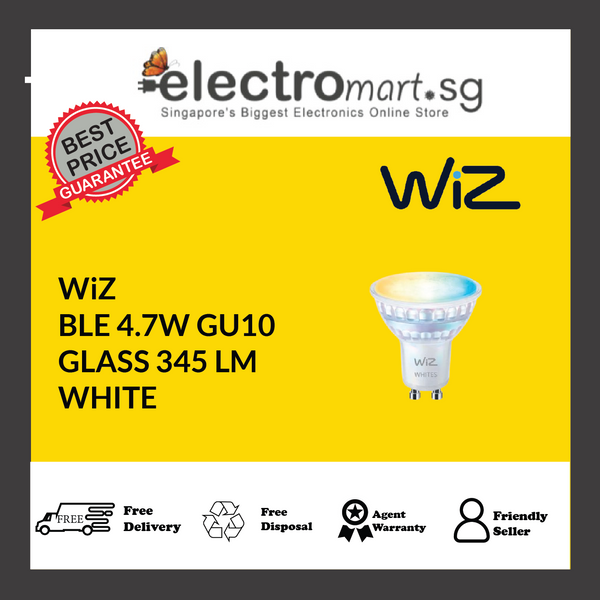 WiZ BLE 4.7W GU10 GLASS BULB 345 LM WHITE