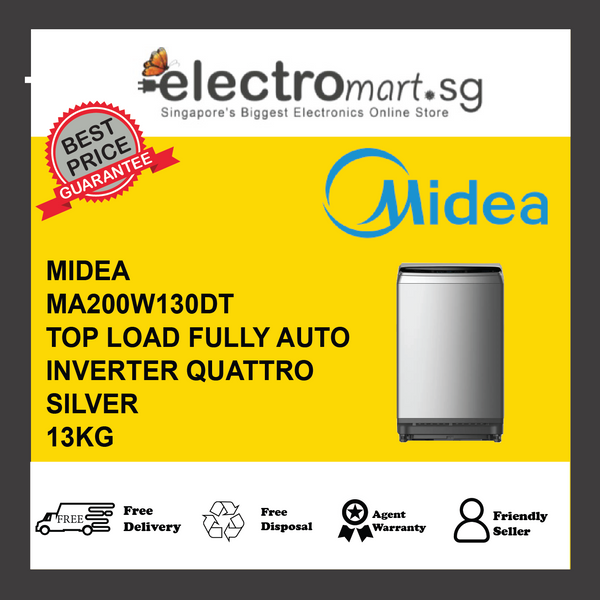 MIDEA MA200W130DT Inverter Quattro Top Load Washer- 13.5kg