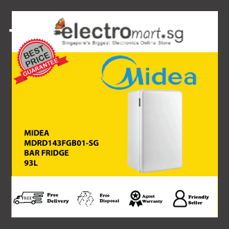 MIDEA MDRD143FGB01-SG Bar Fridge(93L)