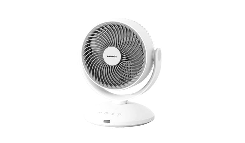 EuropAce EDF3731DWH 7-Inch Desk Fan with Digital Control - White