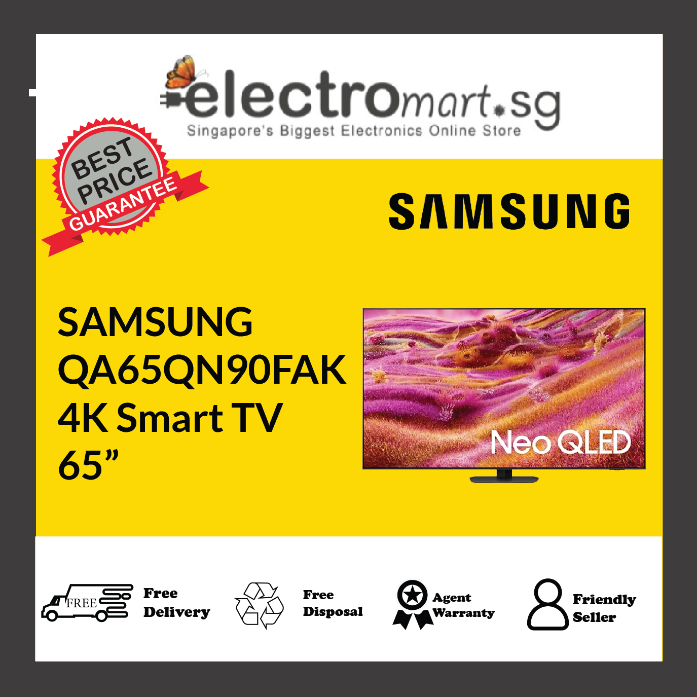 SAMSUNG QA65QN90FAK 4K Smart TV 65”