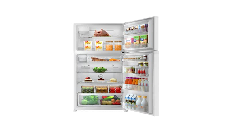 TOSHIBA  GR-RT835WE-PGX(XK)  Top Mount Freezer Fridge, 597L- Black Glass