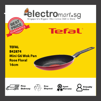 TEFAL B42874 Mini G6 Wok Pan 16cm (Rose Floral)