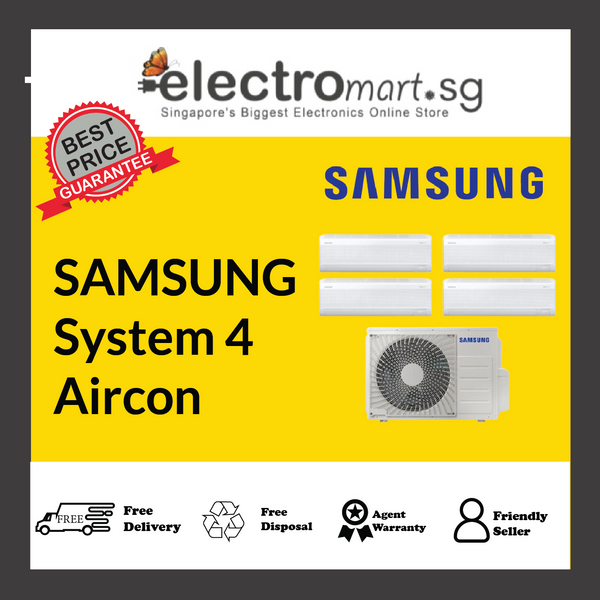 SAMSUNG SYSTEM 4 AIRCON AJ070DCJ4KFSP/1XAJ009DBAPKFSP/3XAJ018DBAPKFSP 1X9000 & 3X18000 BTU