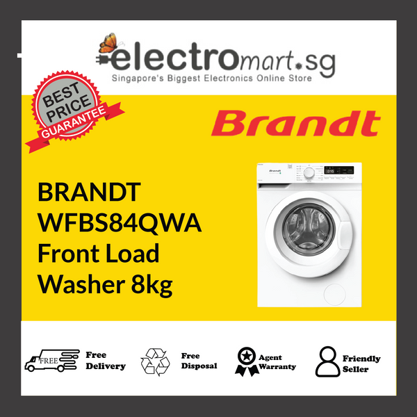 BRANDT WFBS84QWA Front Load Washer 8kg