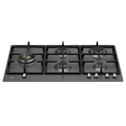 Bertazzoni P905LHERNE 90cm Heritage Series 5 Burner Gas Hob – BLACK