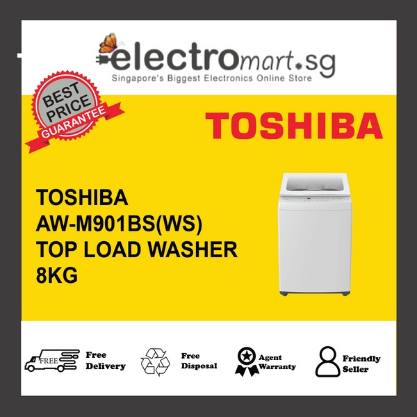 TOSHIBA AW-M901BS(WS) 8kg Top Load Washing Machine