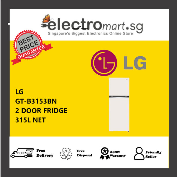 LG GT-B3153BN 2 DOOR FRIDGE  315L NET