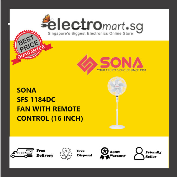 SONA SFS 1184DC FAN WITH REMOTE CONTROL (16 INCH)