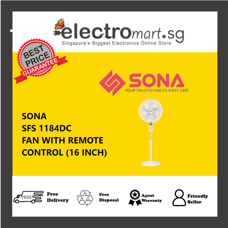 SONA SFS 1184DC FAN WITH REMOTE CONTROL (16 INCH)