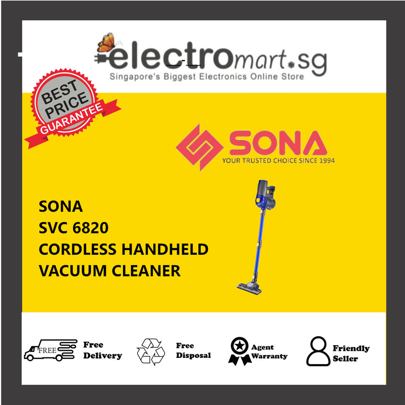 SONA SVC 6820 CORDLESS HANDHELD VACUUM CLEANER