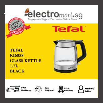 TEFAL KI6058 GLASS KETTLE (1.7L) - BLACK