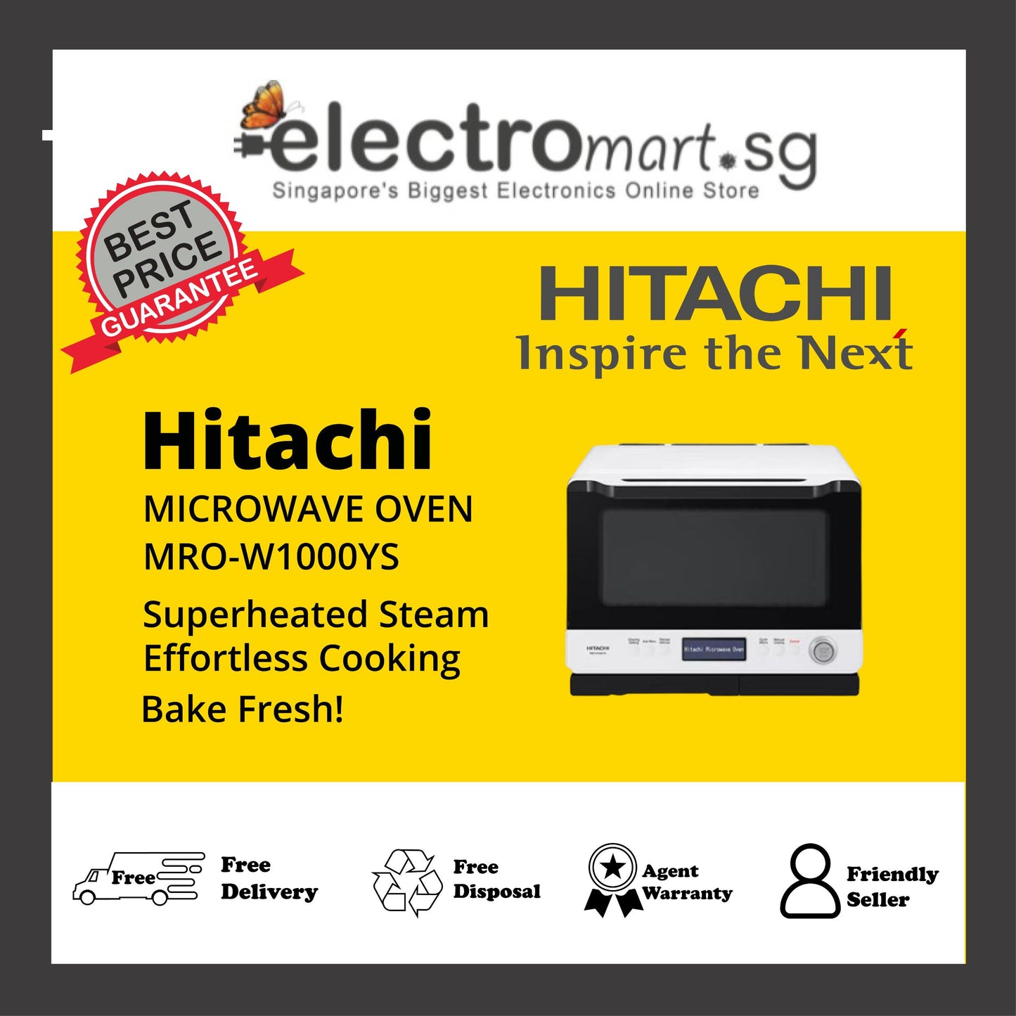 Hitachi MRO-W1000YS 30L Microwave Oven