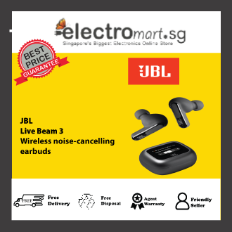 JBL Live Beam 3 True wireless noise-cancelling earbuds with stick-closed design and Smart Charging Case