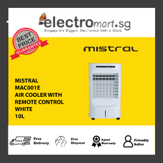 MISTRAL MAC001E Air Cooler with Remote Control, 10L,White