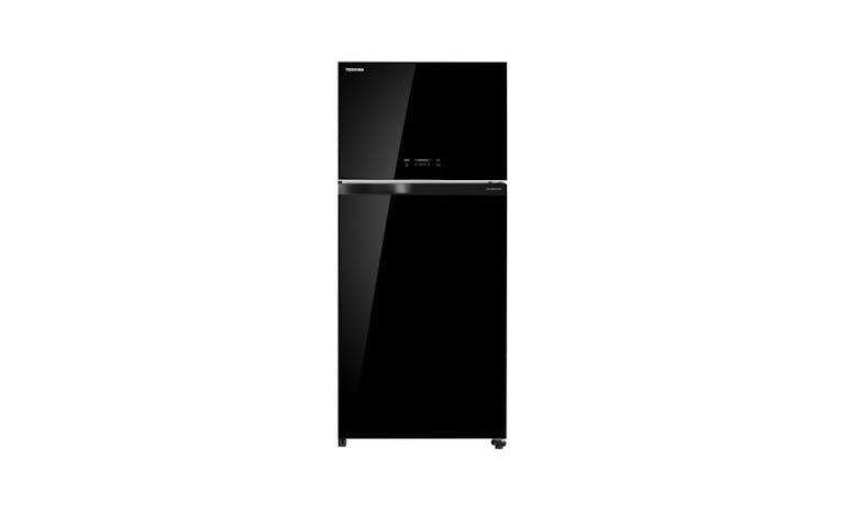 TOSHIBA GR-RT735WE-PGX(XK)  Top Mount Freezer Fridge, 548L - Black Glass