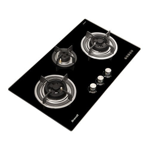 BRANDT TG9905BBP PUB/BATTERY IGNITION 3 BURNER GAS HOB (90CM)(BLACK)