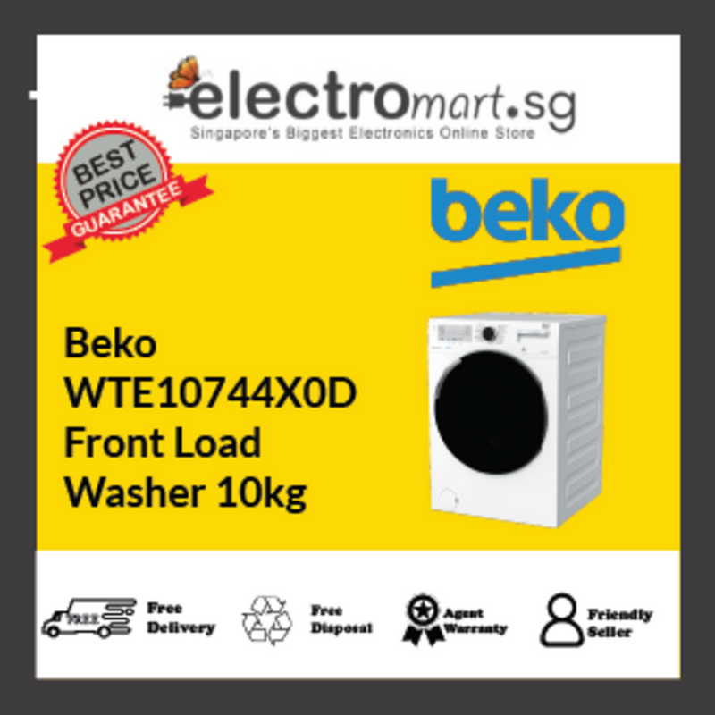 Beko WTE10744X0D Front Load  Washer 10kg