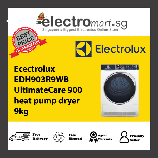 Electrolux EDH903R9WB  UltimateCare 900  heat pump dryer 9kg