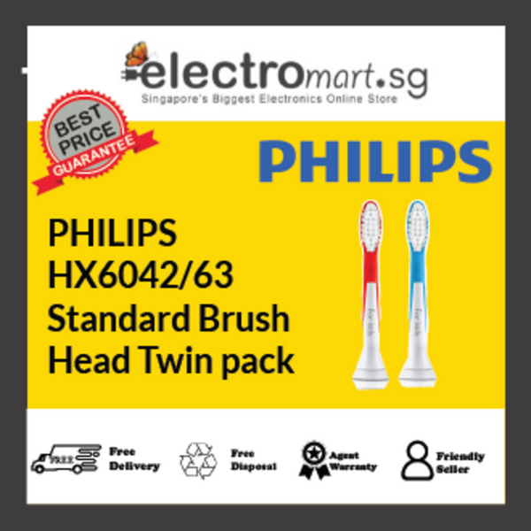 PHILIPS HX6042/63 Standard Brush Head Twin pack