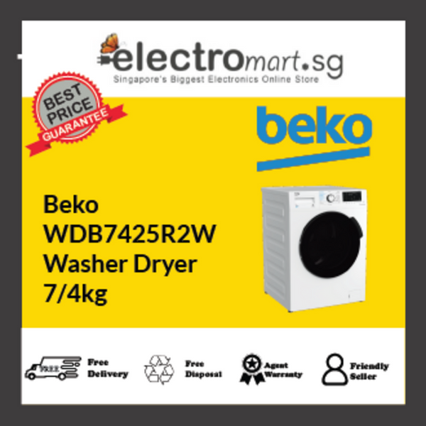 Beko WDB7425R2W Washer Dryer 7/4kg