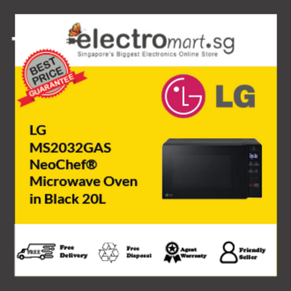 LG MS2032GAS NeoChef®  Microwave Oven  in Black 20L