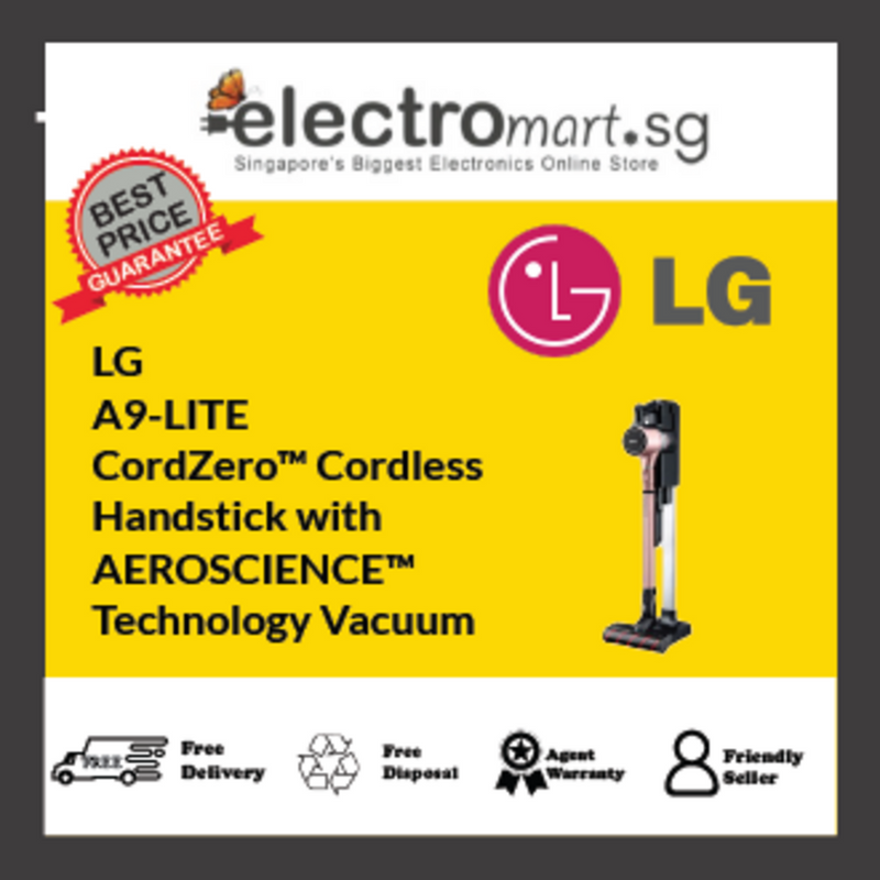 LG A9-LITE CordZero™ Cordless  Handstick with  AEROSCIENCE™  Technology Vacuum