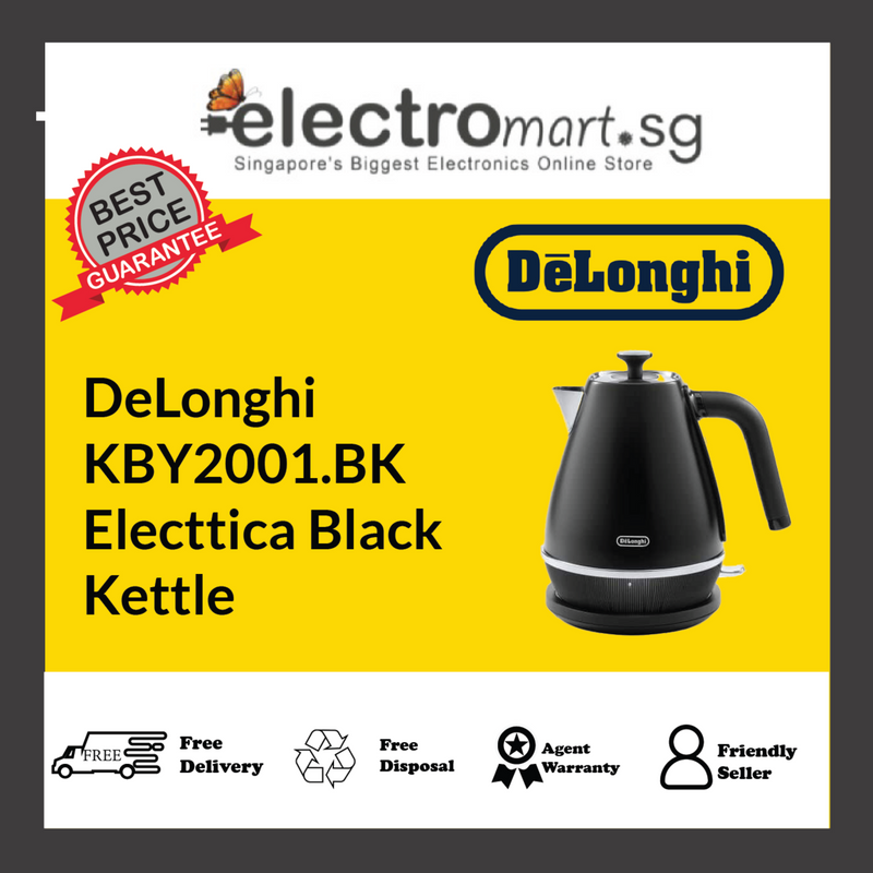 DeLonghi KBY2001.BK Electtica Black Kettle 1.7L