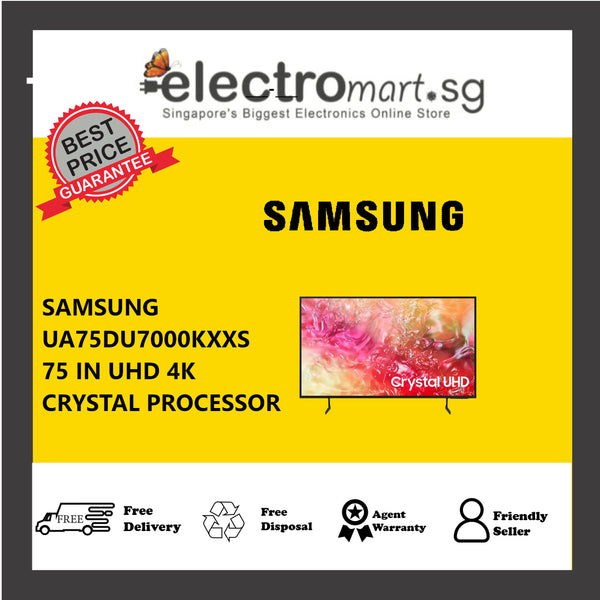 SAMSUNG UA75DU7000KXXS 75 IN UHD 4K CRYSTAL PROCESSOR SMART TV