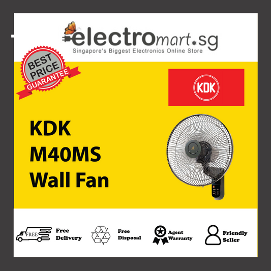 KDK M40MS 3-speed Wall Fan with Remote Control (40cm/16”)