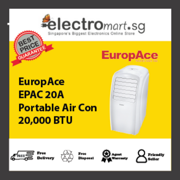 EuropAce EPAC 20A Portable Air Con 20,000 BTU