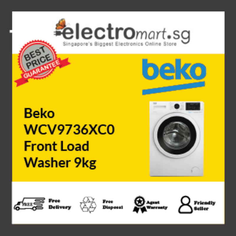 Beko WCV9736XC0 Front Load  Washer 9kg