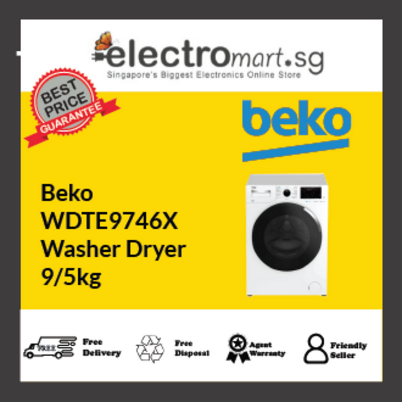 Beko WDTE9746X Washer Dryer 9/5kg