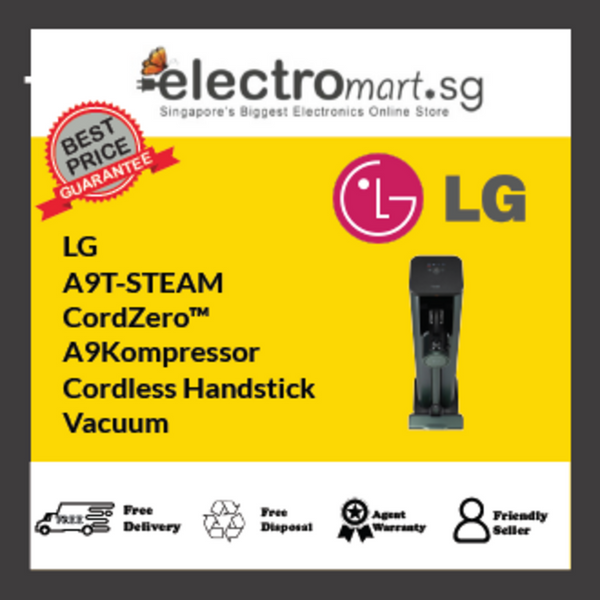 LG A9T-STEAM CordZero™  A9Kompressor  Cordless Handstick Vacuum