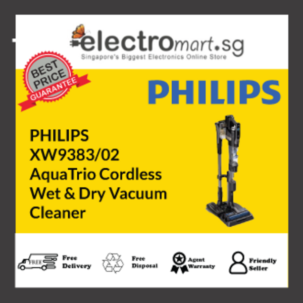 PHILIPS XW9383/02 AquaTrio Cordless  Wet & Dry Vacuum  Cleaner