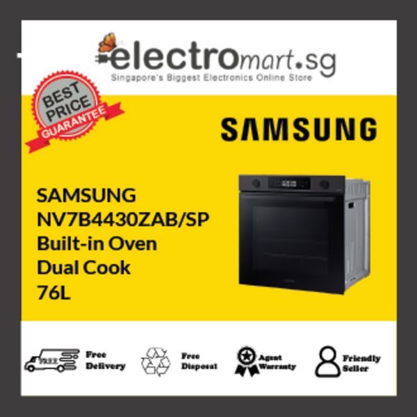 SAMSUNG NV7B4430ZAB/SP Built-in Oven  Dual Cook  76L