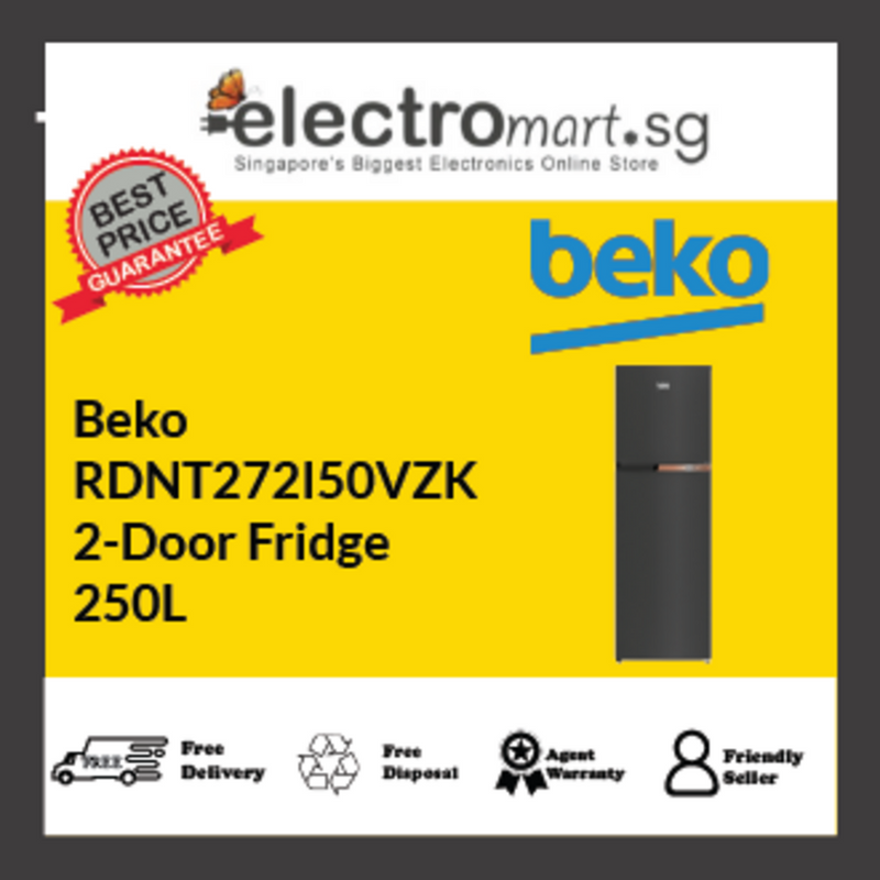 Beko RDNT272I50VZK 2-Door Fridge 250L