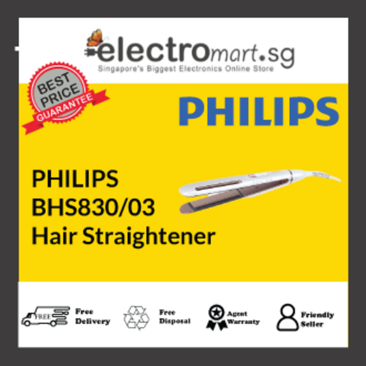 PHILIPS BHS830/03 Hair Straightener