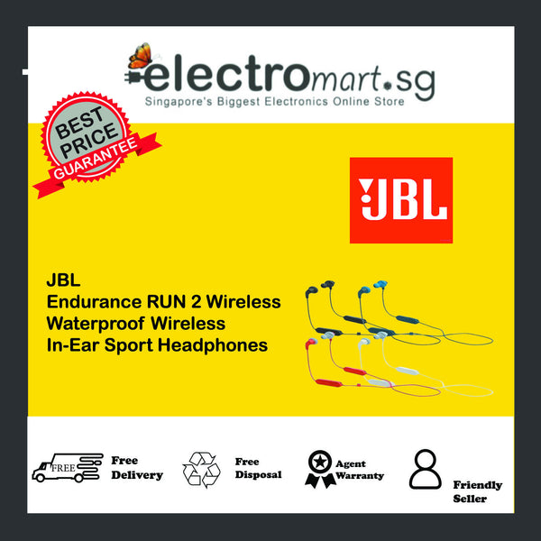 JBL Endurance RUN 2 Wireless Waterproof Wireless  In-Ear Sport Headphones