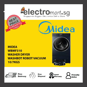 MIDEA WBMF310 10/7KG WASHER DRYER (4 TICKS) WITH WASHBOT ROBOT VACUUM CLEANER