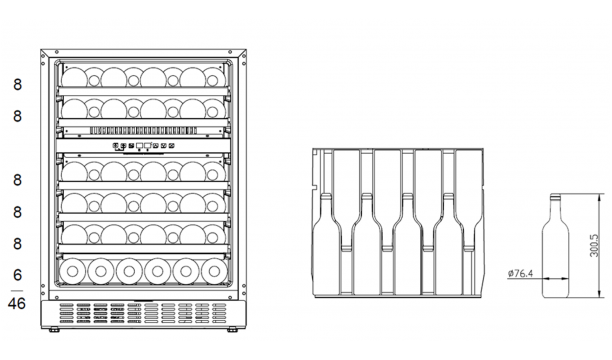 BRANDT BUW46DBA Wine Cellar 46 Bottles