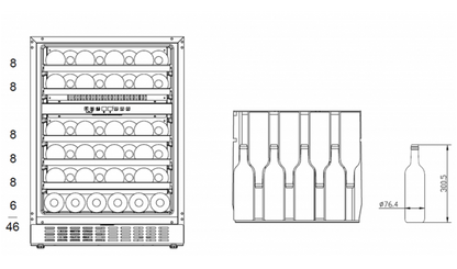 BRANDT BUW46DBA Wine Cellar 46 Bottles