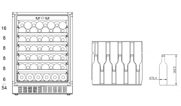 BRANDT BUW54BA Wine Cellar 54 Bottles