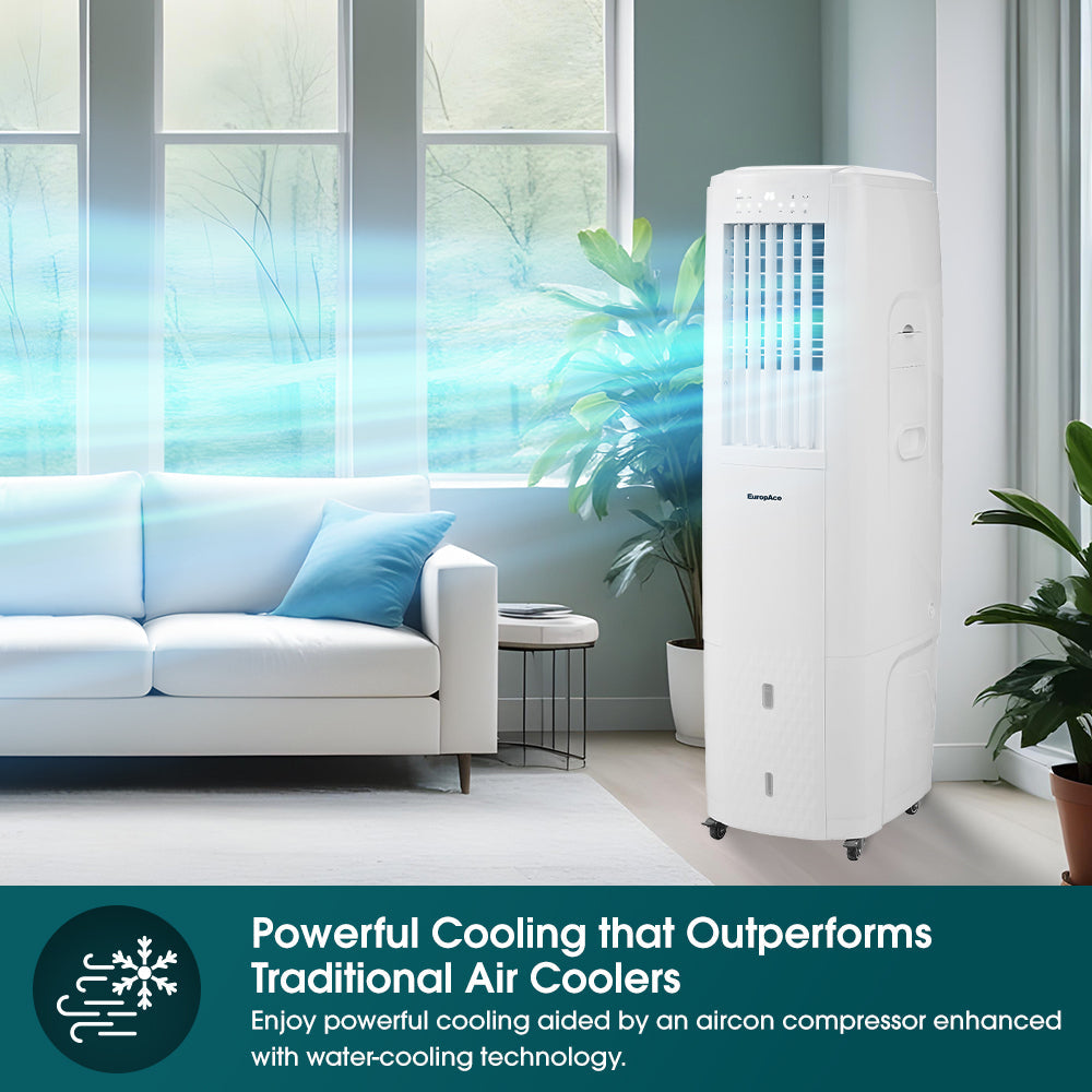 EUROPACE EHAC18DH2WH 4-IN-1 Hoseless Spot Cooler with Air Con Compressor