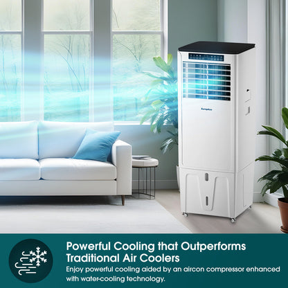 EUROPACE EHAC25DH3WH 4-IN-1 Hoseless Spot Cooler with Air Con Compressor