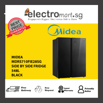 Midea  MDRS710FIE28SG Side-by-Side Fridge, 548L - Black