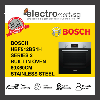 BOSCH HBF512BS1H Series 2 60 x 60 cm Built-in Oven