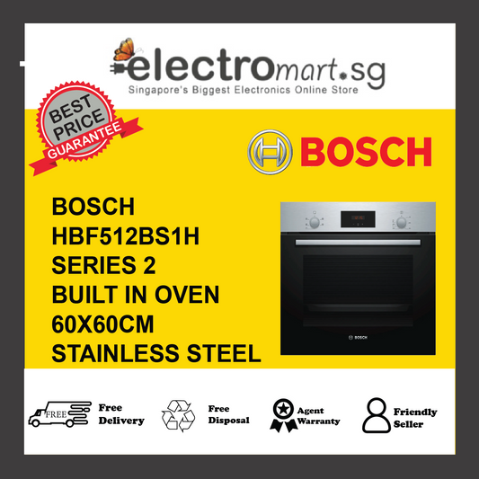 BOSCH HBF512BS1H Series 2 60 x 60 cm Built-in Oven
